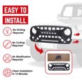 thumbnail image 3 of AMERICAN MODIFIED Grille d'Armure pour 2007 à 2018 Jeep Wrangler JK, Noir Mat, 3 of 11