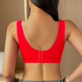 thumbnail image 4 of Virmaxy Soutien-Gorge Sans Fil pour Femmes Aguichant Mince en Dentelle Soutien-Gorge Rassemblant Sans Armature Confortable Fixe Ajustable Collection de Poitrine Coton Rouge TTTG, 4 of 8