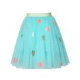 thumbnail image 1 of Girls Skirt Blue Heart Sequins Sparkling Tutu Dancing 6 Years, 1 of 6