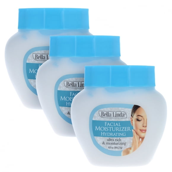 Lot de 3 6,5 Oz Bella Linda Soins de la Peau Crème Hydratante pour le Visage Lotion Hydratation