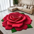 thumbnail image 1 of Feltree 3D Flower Mat Non-Slip Soft Area Rug 24x24 Inch Crystal Velvet for Living Room Bedroom Home Office Decor, 1 of 8