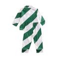thumbnail image 3 of FOCUSNORM Kids Pajamas Set Stripe Printed Pattern Long Sleeve Tops and Pants, 3 of 7