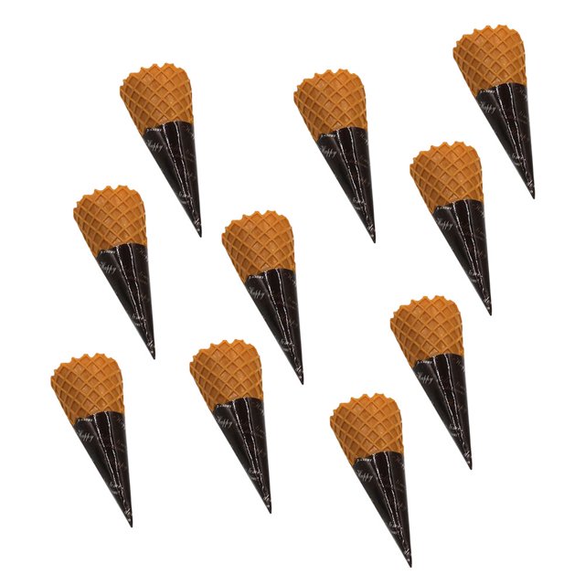 20 Pcs Cornets de Crème Glacée Simulés Empilables Réalistes en PVC Bricolage Ornements Miniatures Cornets de Crème Glacée Cadeaux de Fête