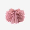 thumbnail image 2 of Robes Adolescentes Tutu Été Pompon Couleur Unie Jupe Cache-Cœur Robe de Demoiselle d'Honneur Rose 3-4 Ans, 2 of 4