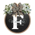thumbnail image 2 of Pancarte de Couronne Personnalisée en Bois avec Monogramme pour Porte d'Entrée, 2 of 8