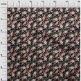 thumbnail image 3 of oneOone Polyester Spandex Black Fabric Floral Craft Projects Decor Fabric Printed By The Yard 56 Inch Wide, 3 of 4