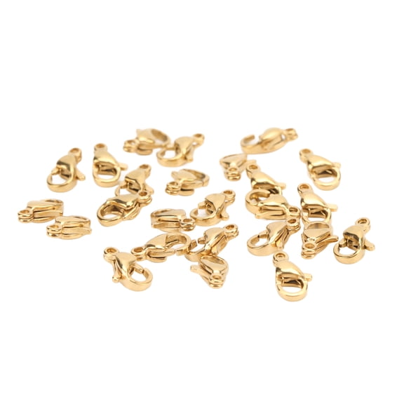 Lobster Claw Clasps, Lobster Clips Wide Uses Sophisticated Craftsmanship Stainless Steel For Bracelets For Necklaces Gold