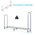 thumbnail image 3 of Costway 8FT Firewood Storage Log Rack Heavy Duty Iron Log Holder W/ Waterproof PVC Cover, 3 of 10
