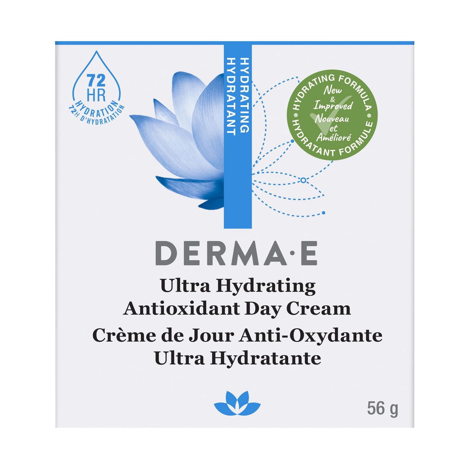 DERMA E Ultra Hydrating Antioxidant Moisturizing Day Cream, Vegan Skin Care