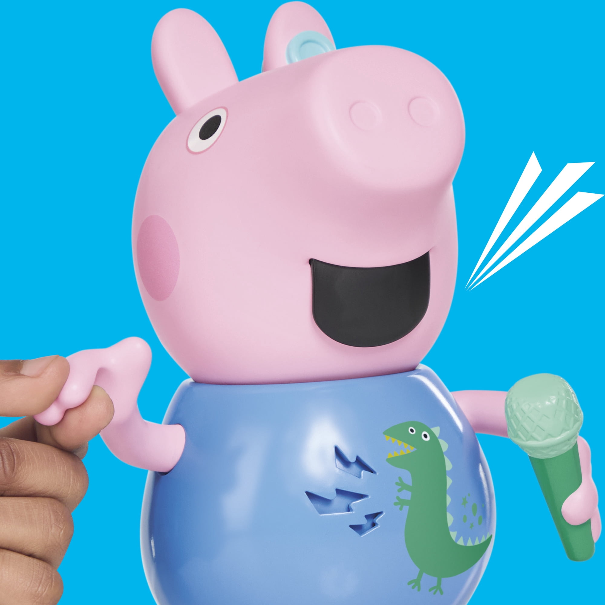 Jouets Peppa Pig Figurine George qui chante et fait des blagues, jouets musicaux préscolaires pour garçons et filles, 3 ans et plus - Version française