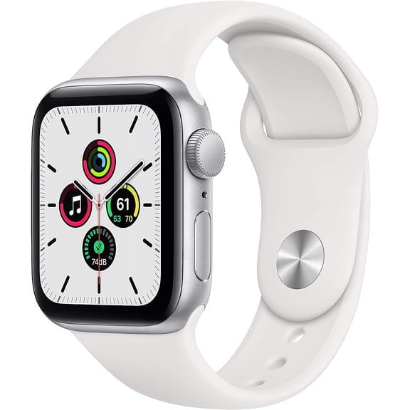Remis à Neuf Apple Watch SE (2020) 1re Gén. 44 mm A2352 (GPS Seulement, Sans Cellulaire) Argent (Grade A)