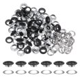 thumbnail image 1 of Unique Bargains 100PCS Grommets Eyelets 2/5 Inch (10mm) ID Hole Metal Self Backing Eyelet with Washers for Leather Matt Black, 1 of 7