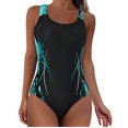 thumbnail image 2 of Moxiu Women's Racerback Back Cutout One-Piece Swimsuit Tummy Control Competitive Training Bathing Suit Green,XXL, 2 of 4