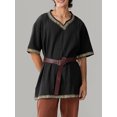 thumbnail image 2 of Men Medieval Costume Renaissance Templar Knight Vintage Tunic Tops, 2 of 6