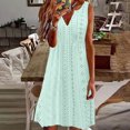 thumbnail image 1 of Gspmoly Robes d'Été pour Femmes 2025, Mode Femmes Été Décontracté Uni Col en V Sans Manches Robe Mini Robes de Cocktail pour Femmes Économies d'Été Liquidation, 1 of 6