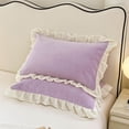 thumbnail image 1 of TopLLC Pillow Case Crystal Velvet Winter Pillowcase Solid Color Lace Pillowcase pillowcase pillowcase, 1 of 9