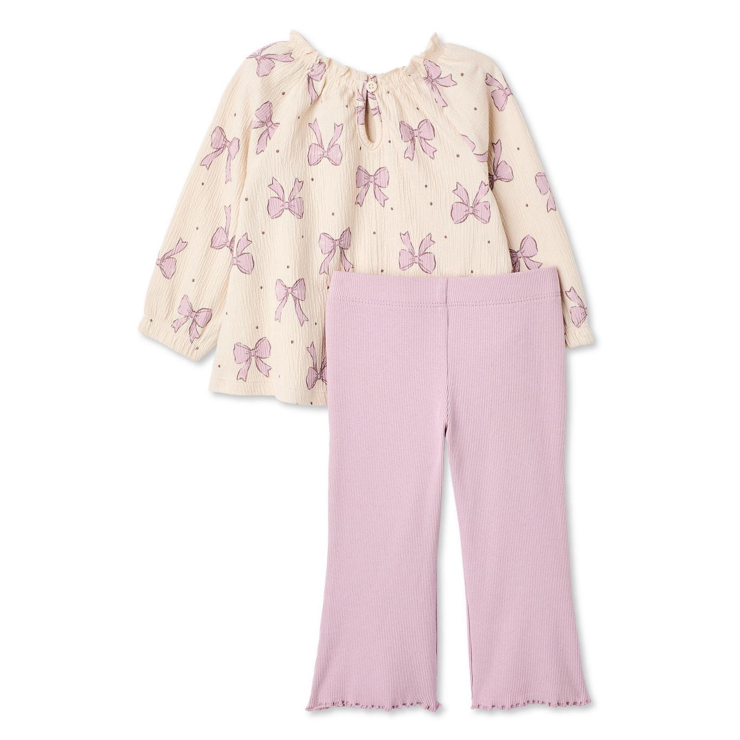 Ensemble 2 pièces avec tunique froissée George pour bébés filles