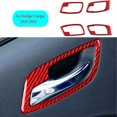 thumbnail image 1 of for Dodge for Charger 2015-2023 Real Carbon Fiber Inner Door Handle F for Ram e Trim 4pcs, 1 of 4