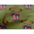 thumbnail image 4 of oneOone Cotton Poplin Fabric Bird & Mushroom Block Printed Craft Fabric BTY 42 Inch Wide, 4 of 4
