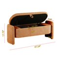 thumbnail image 5 of Kossmai Oval Lamb Fleece Fabric Storage Bench 47.24"L, 5 of 5