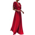 thumbnail image 1 of Ketyyh-chn99 Robe Femme Robe de Mariage Robe Maxi Soirée Élégante Robes Formelles Robe de Soirée pour Invitée de Mariage Rouge, TG, 1 of 5