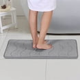 thumbnail image 4 of Thick Striped Memory Foam Bath Rugs, Soft Absorbent Velvet Bathroom Mats, Dots On Underside, Machine Washable Bathmat, Carpet Rug Room D cor For Shower Floor, 4 of 5