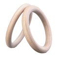 thumbnail image 1 of Solid Birch Wooden Gymnastics Rings Pair for Effective Fitness Training, 1 of 11