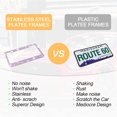 thumbnail image 4 of CHUANK 2PCS Bling Car License Plate Frame  Sparkly Rhinestone Stainless Steel License Plate Cover/Holder  Universal for Most Cars  SUVs  Vehicles with Screw Set  Auto Accessories for Wome, 4 of 14