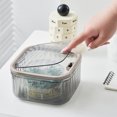 thumbnail image 2 of SLYNSHome Mini Desktop Trash Can Press Lid Organizer for Tidy Desk Storage - Gray - S, 2 of 7