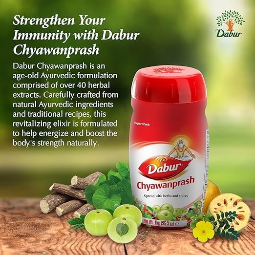 Dabur Chyawanprash - Pack of 2 - 1kg Each – Ayurvedic Herbal Jam