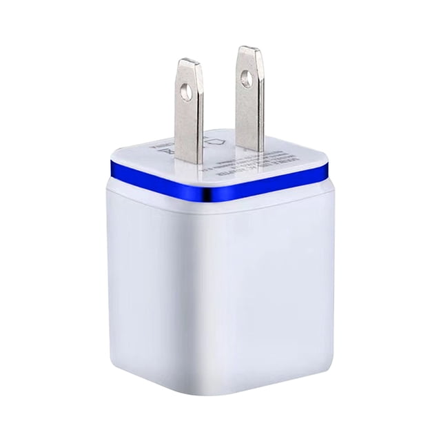 Usb Wall Charger Double Port Usb Wall Plug Brick Charging Box Adapter Double Usb Charger Block Usb Wall Charger with Smart Charging Cell Phone Wall Chargers for Travel Fast Charging Block