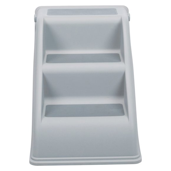 TRIXIE 3 Step Pet Stairs, Lightweight and Collapsible, Easy to Store, Non-Slip Treads, Gray