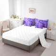 thumbnail image 3 of YST 7 Piece Tie Dye Bedding Set for Girls, Boho Purple Comforter Set, King, 3 of 5