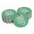 thumbnail image 2 of Inkdotpot Pack Of 100 Real Silver Foil Paper Tags Jingle All The Way Christmas Favor Hang Tags, 2 of 6