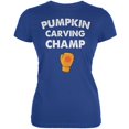 thumbnail image 1 of T-Shirt Doux pour Juniors Halloween Sculpture de Citrouille Champion Royal, 1 of 1