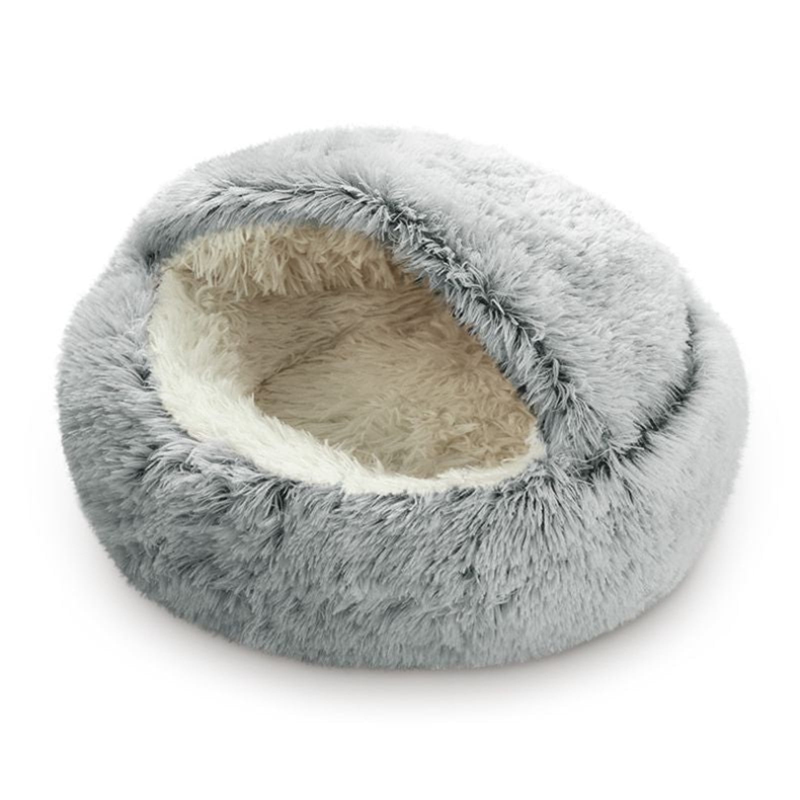 Wamans Cat Bed Dog Round Winter Warm Sleeping Bag Long Plush Soft Pet Bed Calming Bed Clearance Items