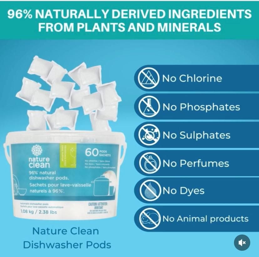 Nature Clean Sachets Pour Lave-Vaisselle Naturels à 96%
