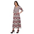 thumbnail image 2 of Moomaya Kurtis Imprimés Ligne A pour Femmes Kurta à Manches 3/4 Tunique d'Été, 2 of 5