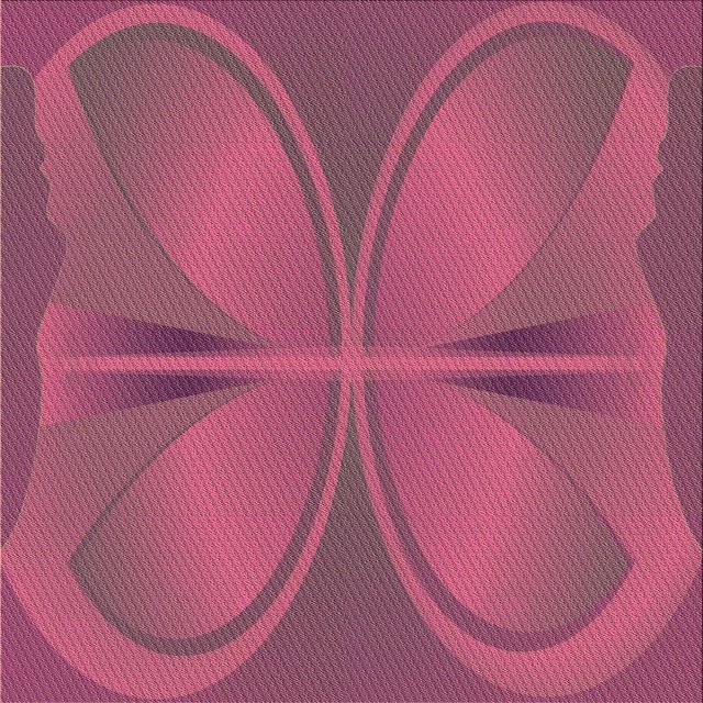 Ahgly Company Tapis d'Intérieur Lavable à la Machine, Carré, Transitionnel, Rose Violet Rose, Tapis de Zone, 4 Pieds Carré