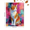 thumbnail image 3 of Qisvanset Impression sur Toile Chat Tigré Orange Mignon 12x16 Pouces Art Mural de Café, 3 of 8