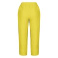 thumbnail image 5 of RXIRUCGD Capris d'Été Confortables et Amples pour Femmes, Couleur Unie, Jaune, Taille : 2TG, 5 of 5