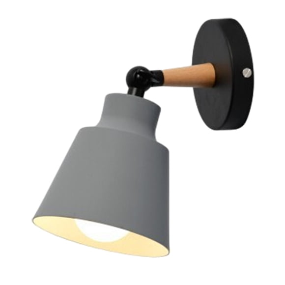 Led Wall Lamp Black 9 Inch Wall-Mounted Sconce Iron and Brown-Toned Construction for Bedroom Bedside Hallway Study