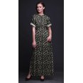 thumbnail image 4 of Bimba Robe Longue Maxi Imprimée de Roses et Renoncules en Rayonne pour Femmes avec Fente Latérale-Moyenne, 4 of 6
