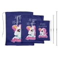 thumbnail image 3 of Darling Souvenir Licorne Bleue Anniversaire Personnalisée Fournitures de Fête Pochettes à Cordon Sacs à Cadeaux 15 Pcs, 3 of 5