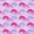 thumbnail image 1 of Ahgly Company Tapis d'Intérieur Lavable en Machine Carré Transitionnel Fleur Rose, 4 Pieds Carré, 1 of 7