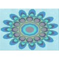 thumbnail image 1 of Ahgly Company Machine Washable Indoor Rectangle Transitional Blue Ivy Blue Area Rugs, 5' x 8', 1 of 7