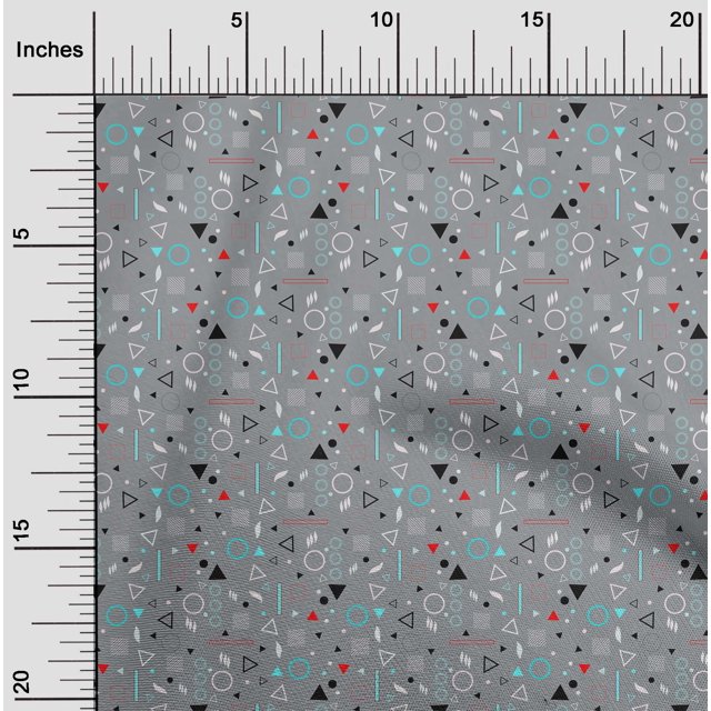 oneOone Polyester Lycra Light Gray Fabric Geometric Sewing Craft Projects Fabric Prints By Yard 56 Inch Wide-E2C