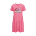 thumbnail image 4 of Birdeem Chemises de Nuit pour Femmes Chemise de Nuit Courte Surdimensionnée pour Femmes Robe Imprimée à Col Rond et Manches Courtes, 4 of 12