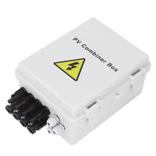 Photovoltaic Combiner Box, 4 String Wide Compatibility DC Solar PV Combiner Box Short Circuit Protection Waterproof With 63A Circuit Breaker For Industry