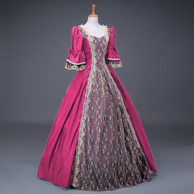 UPPADA Robe Grande Taille Victorian pour Femmes à Laçage Manches Évasées Robe de Bal avec Corset Soirée Maxi Robes Vintage Robe Cocktail Robes de Mariage Offre
